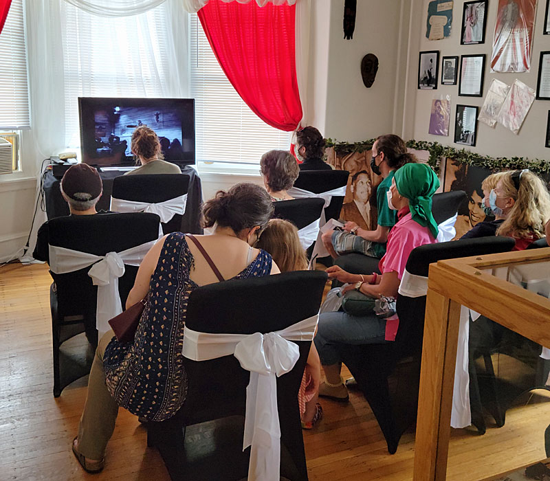 Visitors watch Paul Robeson perform in an excerpt from "Emperor Jones," 1933. Photo by Sherry L. Howard.