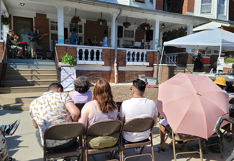 It was a day for good music and a welcome umbrella during Porchfest 2022 at the Paul Robeson House & Museum, June 4, 2022.