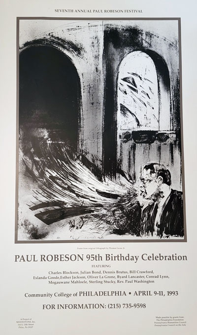 A poster from Moonstone's 1993 Paul Robeson Festival.