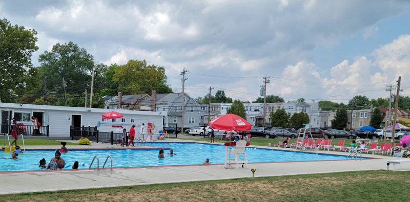 Enjoying a beautiful sunny Sunday at the Nile Swim Club in Yeadon, PA. It was the first Black-owned pool in the United States, founded in 1958. Photo by Sherry L. Howard. 