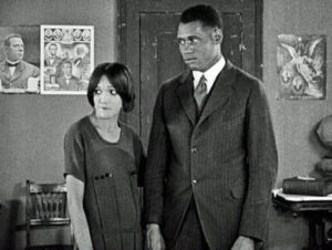 Paul Robeson made his film debut in Oscar Micheaux's 1925 silent film "Body and Soul" along with Julia Theresa Russell. Photo from moviessilently.com.