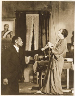 Paul Robeson and Mary Blair in Eugene O'Neill's play "All God's Chillun Got Wings," New York, 1924. Photo from New York Public Library Digital Collections.