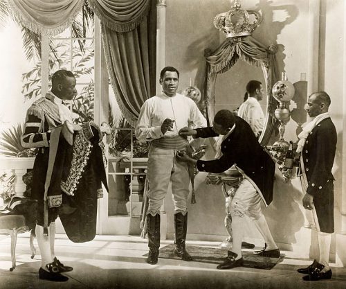Paul Robeson in "Emperor Jones," 1933. Film still from the Smithsonian's National Museum of African American History and Culture website.
