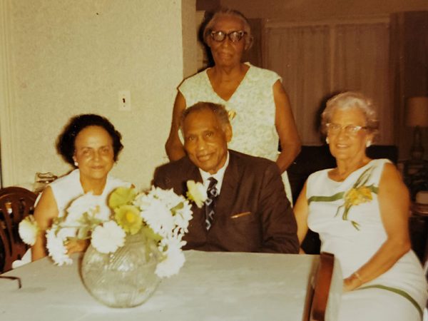 man and women at table